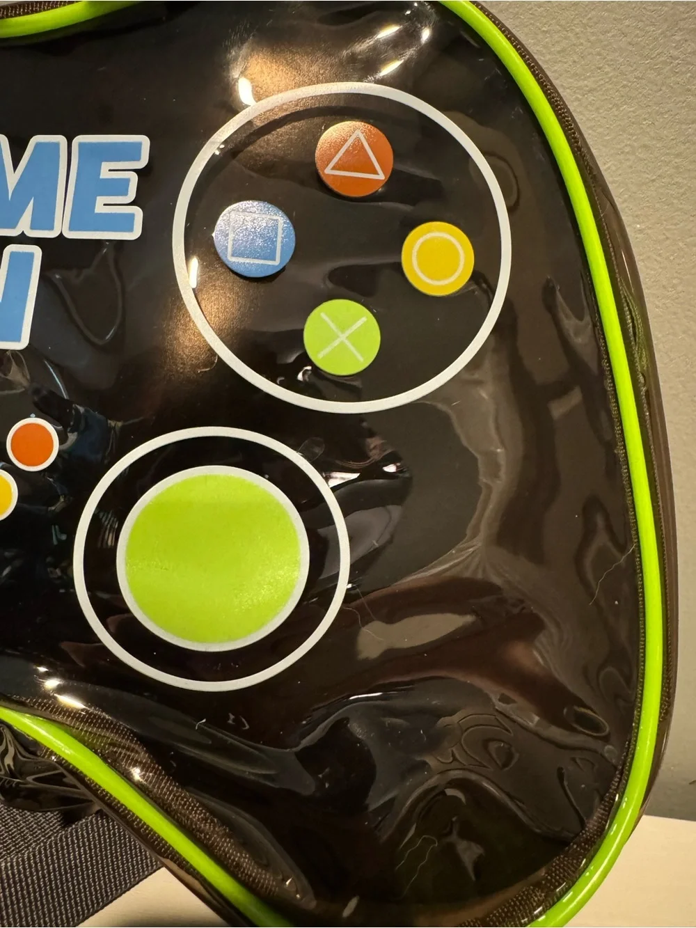 GAME ON Black & Green Gamer Backpack Case